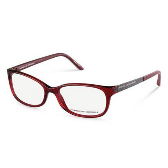 NWT PORSCHE P8247 D 55 Red Eyeglasses - Picture 1 of 2